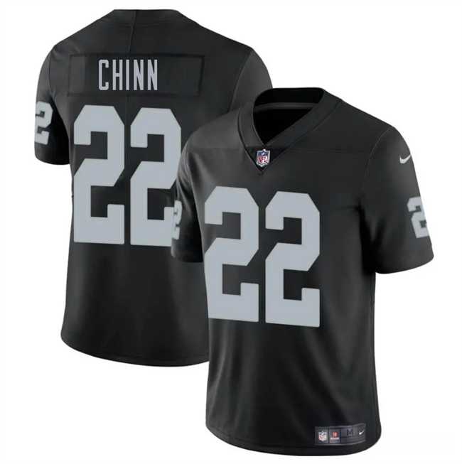 Men & Women & Youth Las Vegas Raiders #22 Jeremy Chinn Black 2025 Vapor Stitched Jersey